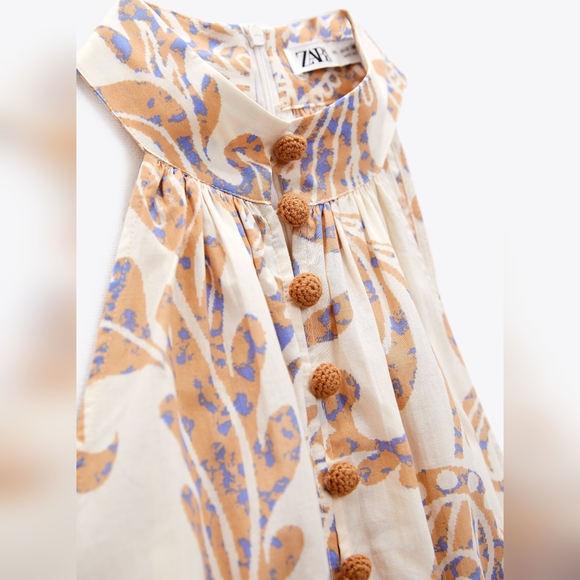 NWT Zara Printed Dress with Belt - 4786/111 - Picture 11 of 16